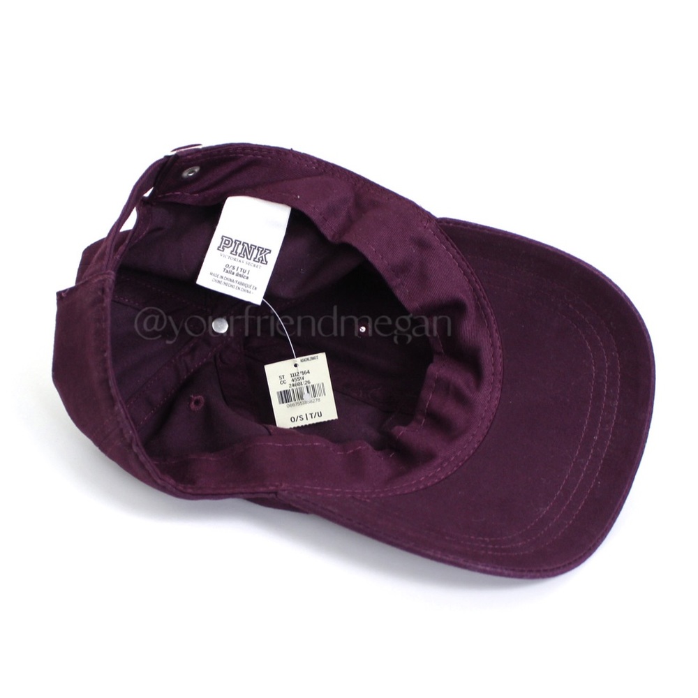 Victoria’s Secret PINK Plum Strap Back Baseball Cap - Picture 5 of 6